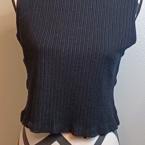 St. John Wool Blend Sleeveless Mockneck Old Money Ribbed Knit Sweater Top - Picture 4 of 13